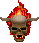 burning skull