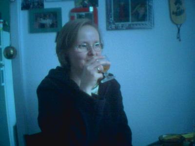 Have a sip of wine, Elisa!