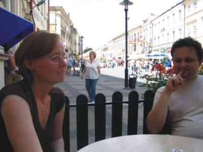 Waiting for ice-cream and coffee