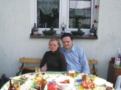 Elisa and Peter at the table
